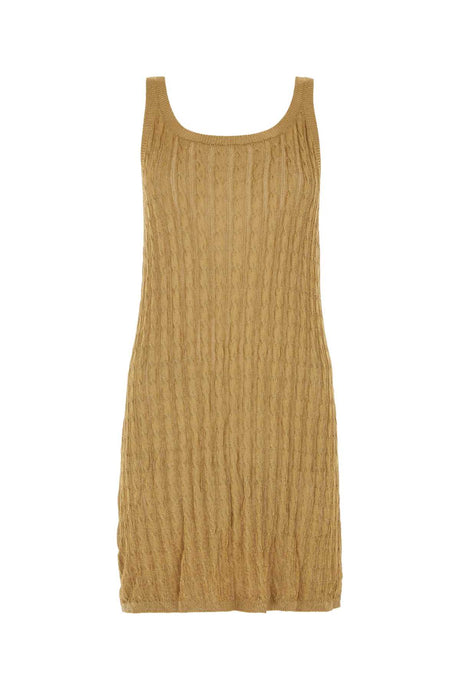 PRADA Glamorous Gold Mini Dress