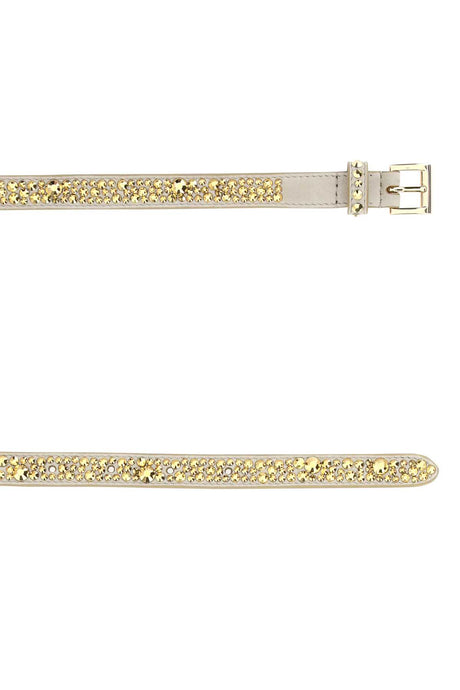 PRADA Embellished Suede Belt - 1.5cm Height