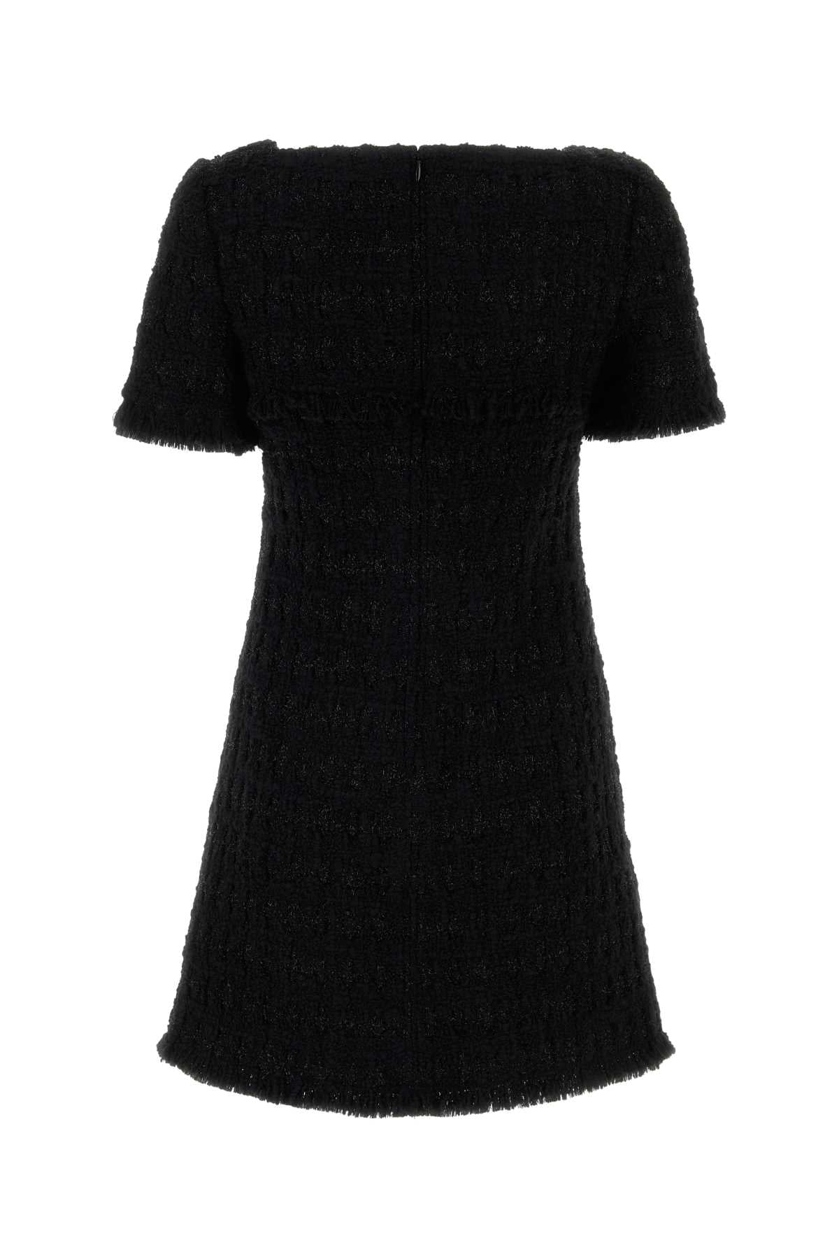 TORY BURCH Chic Black Tweed Mini Dress