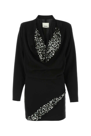 ISABEL MARANT Chic Black Crepe Mini Dress