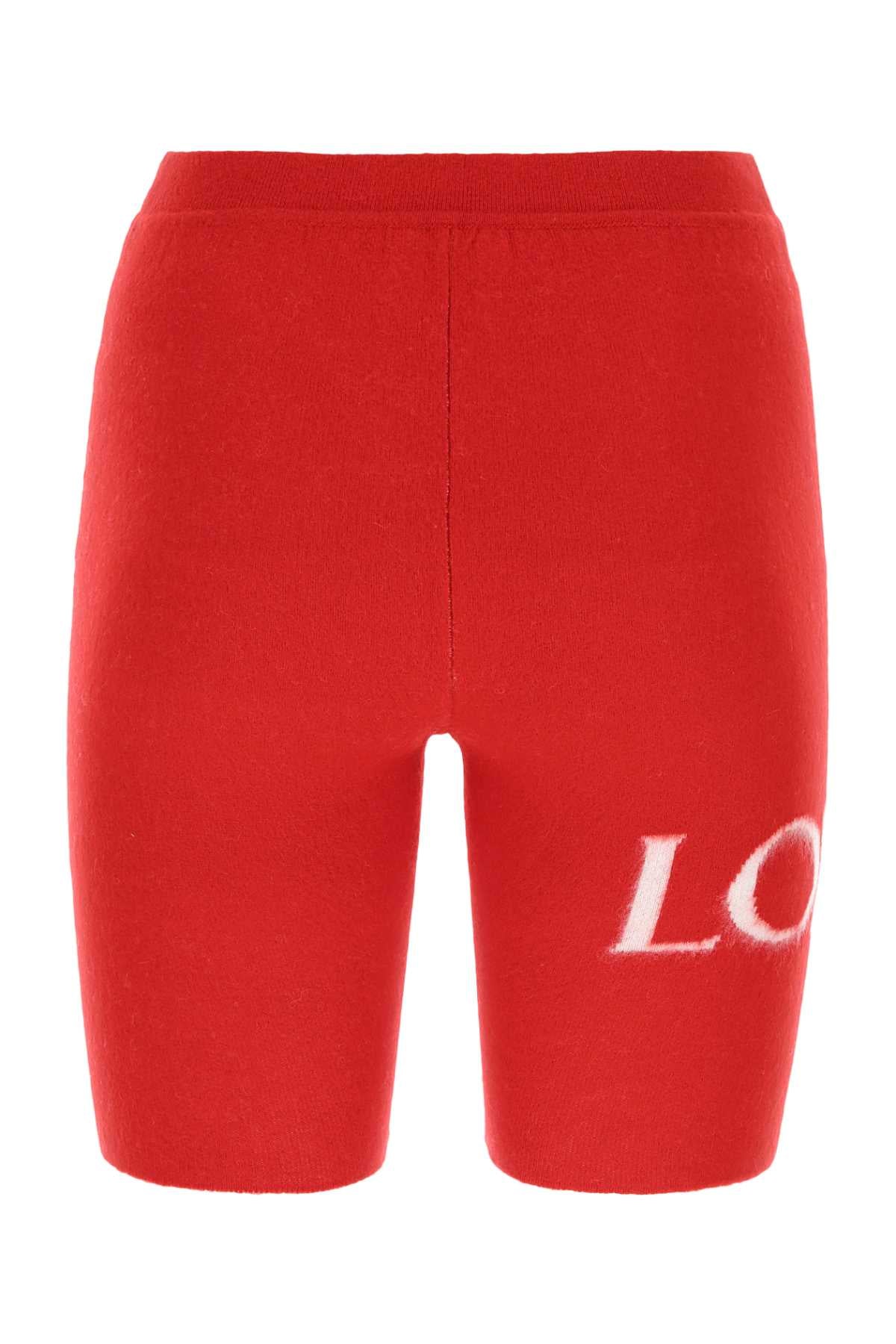 LOEWE Wool Blend Leggings for Women - Cozy Red Comfort