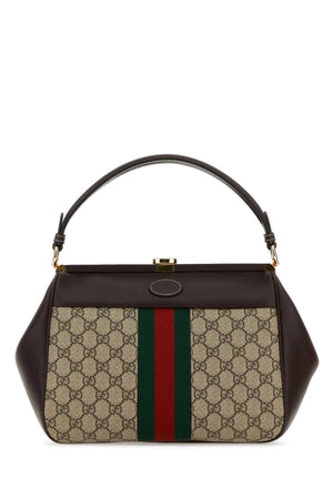 GUCCI Sleek Fabric and Leather Handbag - 28 cm x 23 cm x 16 cm