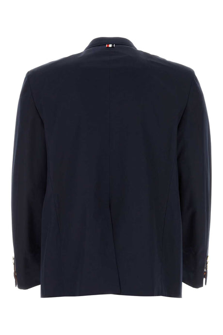 THOM BROWNE Stylish Navy Blue T-Shirt Blazer for Men