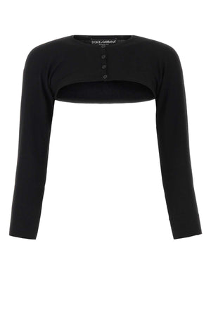 DOLCE & GABBANA Elegant Black Viscose Blend Cardigan