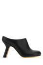 LOEWE Sleek Black Leather Terra Flat 9.5 cm Heels