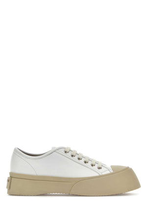 MARNI White Leather Pablo Sneakers with 5 cm Sole Height for Women