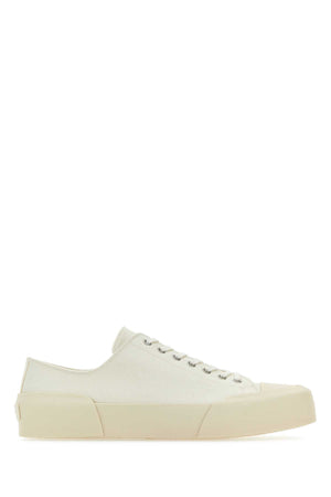 JIL SANDER Ivory Canvas Sneakers for Men