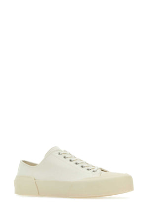 JIL SANDER Ivory Canvas Sneakers for Men