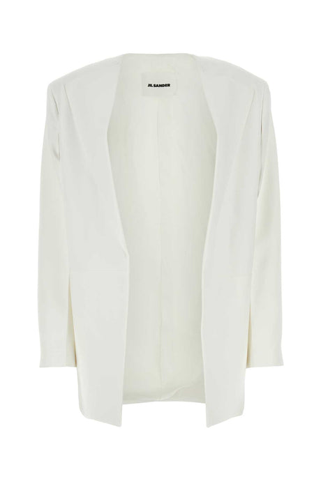 JIL SANDER Chic White Viscose Blazer