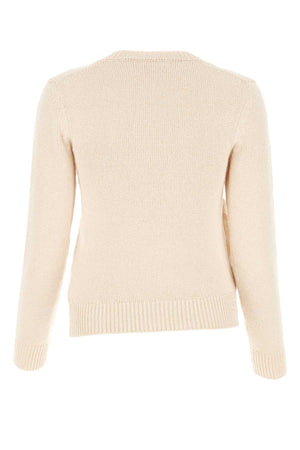 JIL SANDER Ivory Cotton Blend Sweater - Women's Knitwear