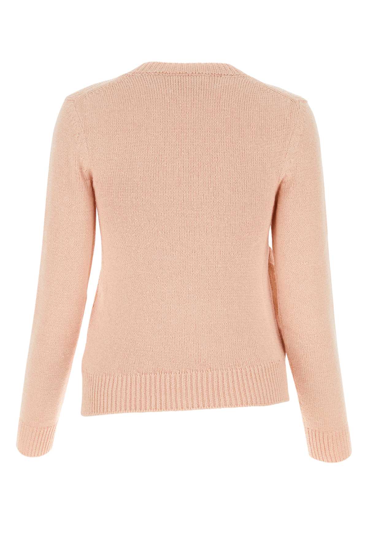 JIL SANDER Light Pink Cotton Blend Mini Sweater for Women