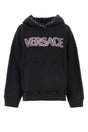 VERSACE Oversized Essentials Black Cotton Sweatshirt for Women