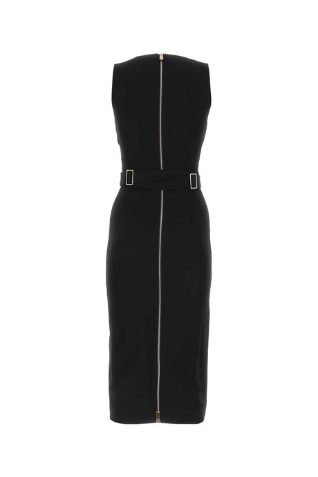 VERSACE Elegant Black Crepe Dress