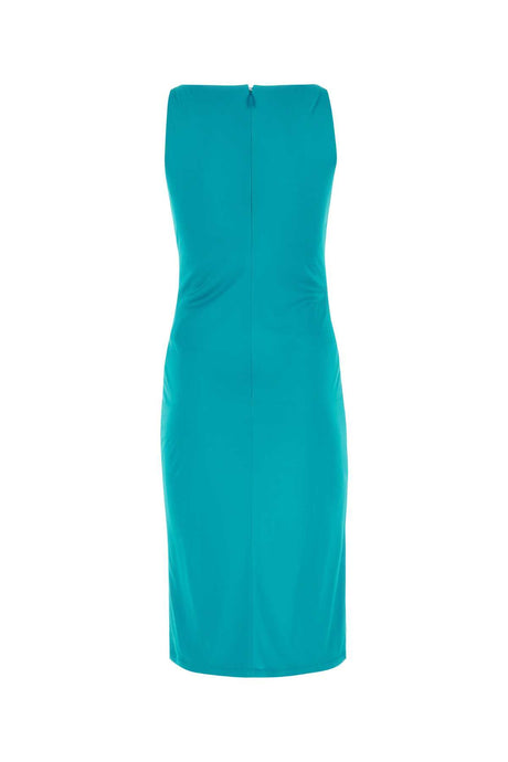 VERSACE Chic Teal Green Crepe Mini Dress