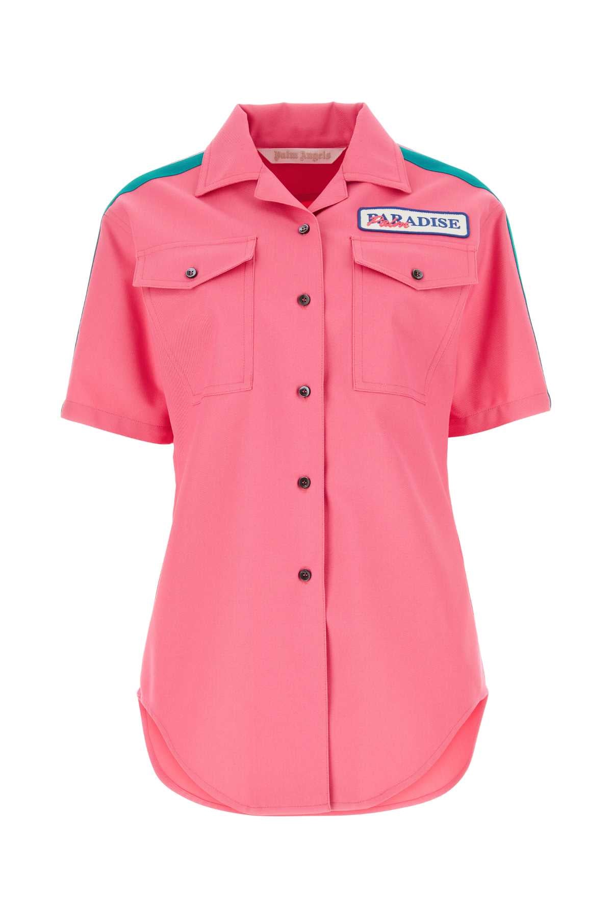 PALM ANGELS Chic Pink Cotton Blend Shirt for Women