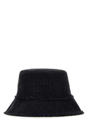 MIU MIU Chic Black Denim Hat for Women