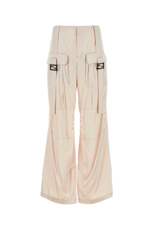 FENDI Light Pink Satin Cargo Pants