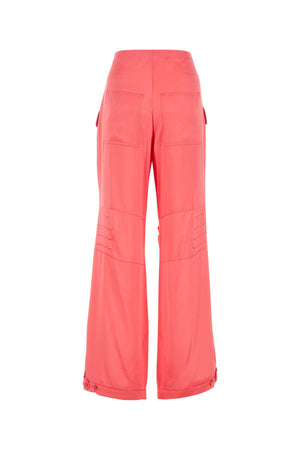 FENDI Satin Cargo Pants in Fluo Pink