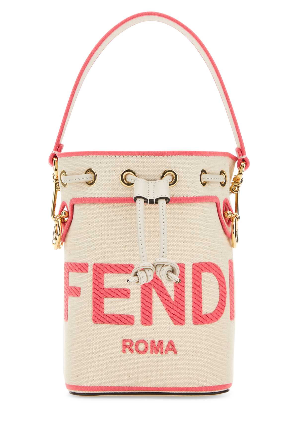 FENDI Mini Canvas Bucket Handbag