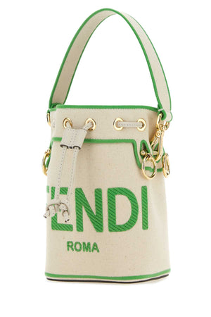 FENDI Mini Canvas Bucket Handbag