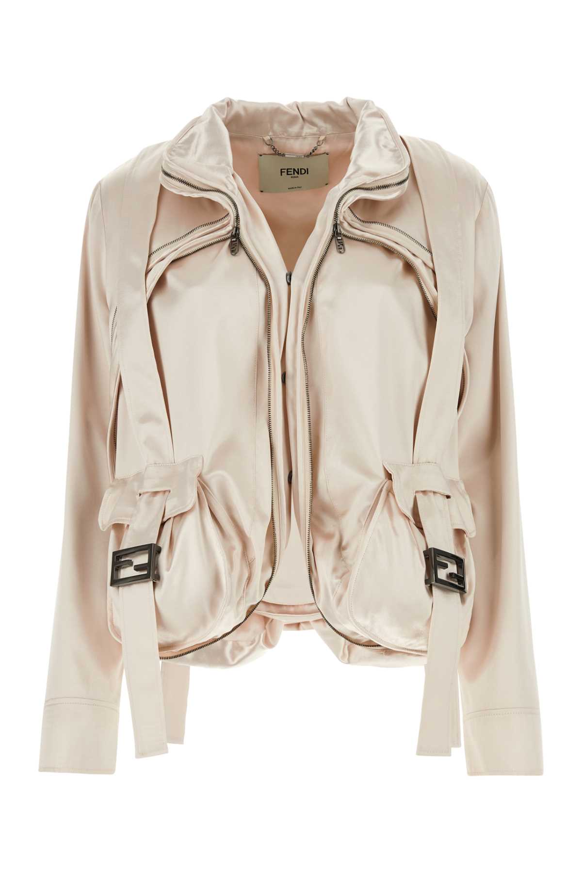 FENDI Light Pink Satin Mini Jacket