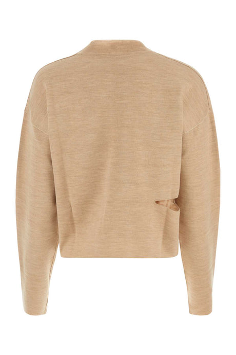 FENDI Reversible Beige Wool Blend Sweater