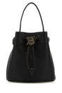 BURBERRY Mini Black Leather Bucket Handbag