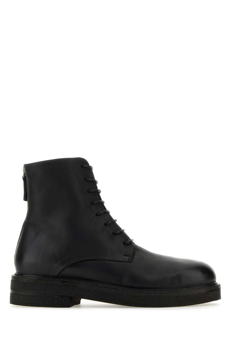 MARSELL Chic Black Leather Ankle Boots for Women