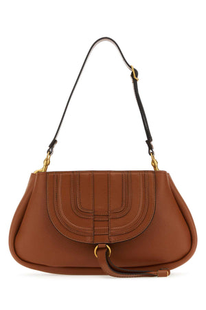 CHLOE Mini Brown Leather Marcie Clutch - Ideal for Any Occasion