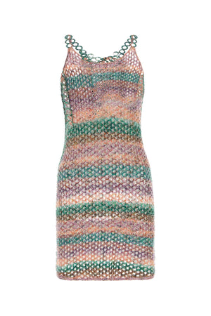 CHLOE Vibrant Multicolor Crochet Mini Dress