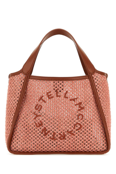 STELLA McCARTNEY Raffia Logo Shoulder Handbag - 30 cm x 23 cm x 12 cm