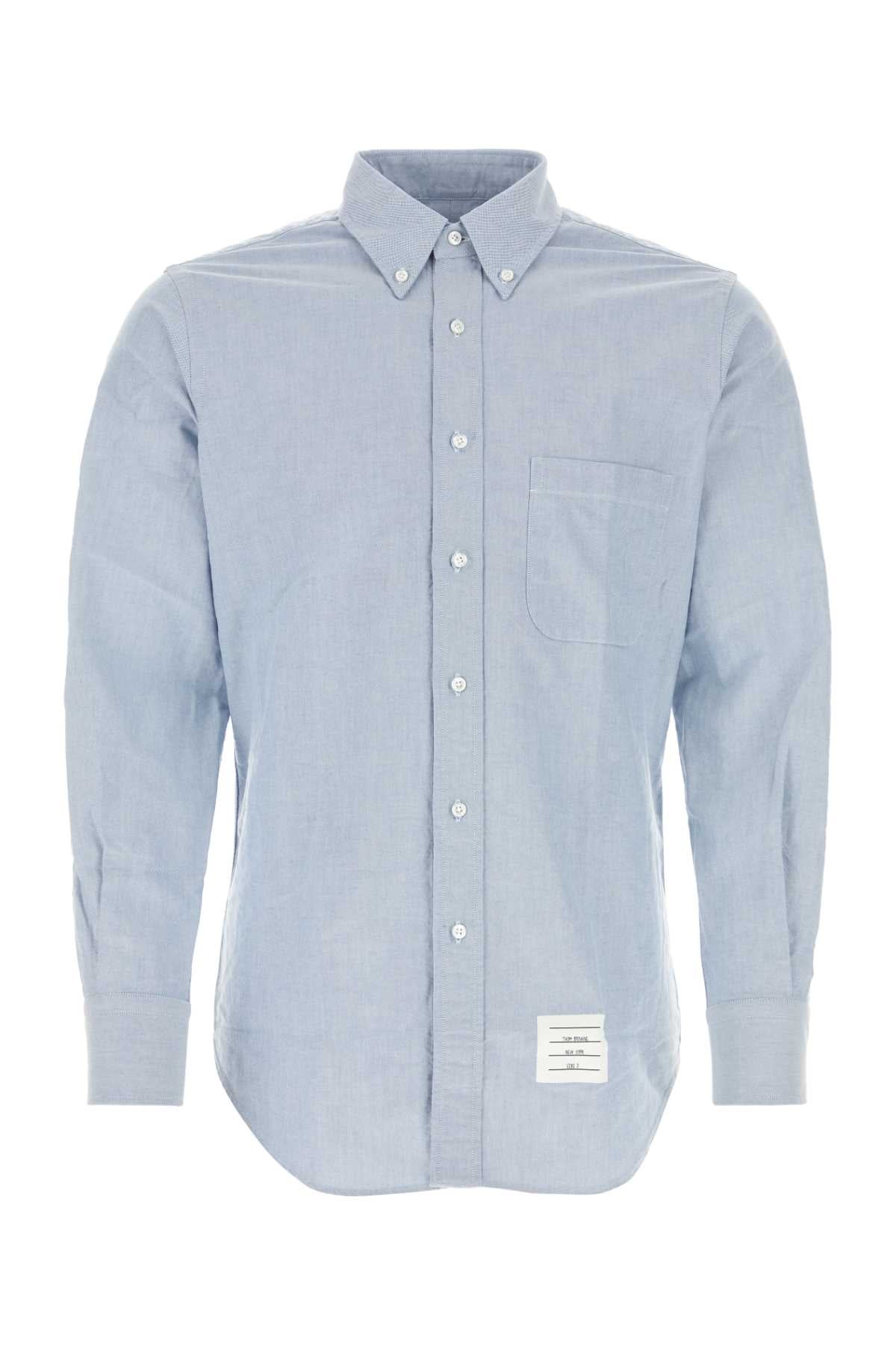 THOM BROWNE Light Blue Oxford Shirt for Men - 24W Collection