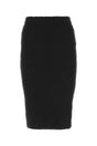 BOTTEGA VENETA Chic Black Terry Fabric Mini Skirt