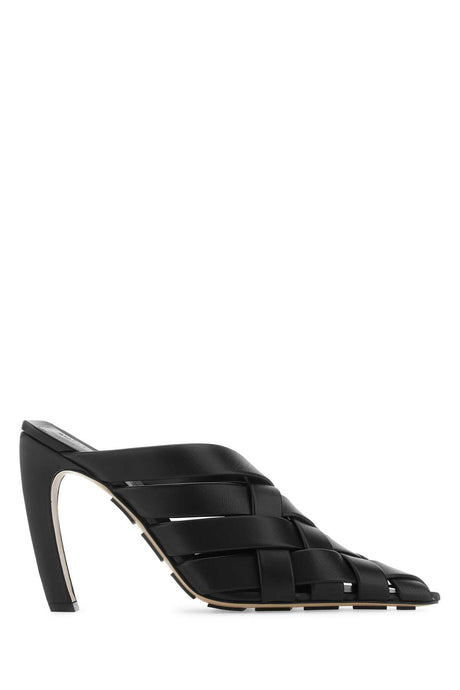 BOTTEGA VENETA Elegant Black Nappa Leather Alfie Flat with 10 cm Heel