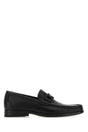 SALVATORE FERRAGAMO Grandioso Black Leather Loafers for Men