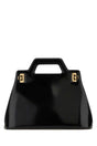 SALVATORE FERRAGAMO Mini Black Leather Wanda M Handbag - Classic Elegance for Women