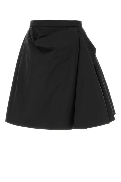 ALEXANDER MCQUEEN Effortless Black Cotton Mini Skirt