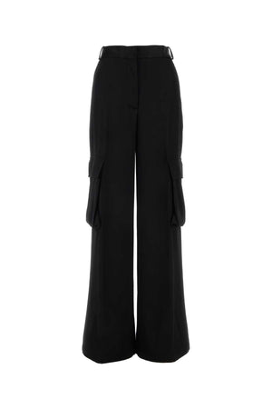 VERSACE Chic Black Satin Cargo Pants for Women