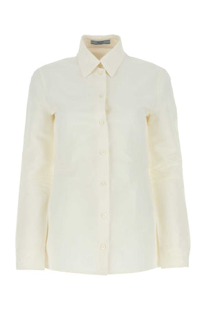 PRADA Ivory Paper and Viscose Shirt