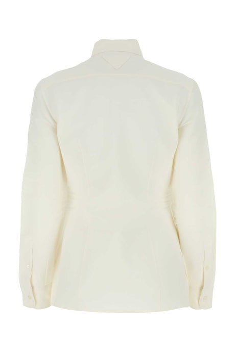 PRADA Ivory Paper and Viscose Shirt