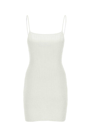 ALEXANDER WANG Chic White Stretch Nylon Mini Dress