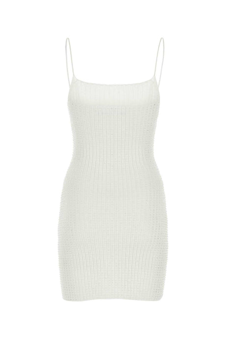 ALEXANDER WANG Chic White Stretch Nylon Mini Dress