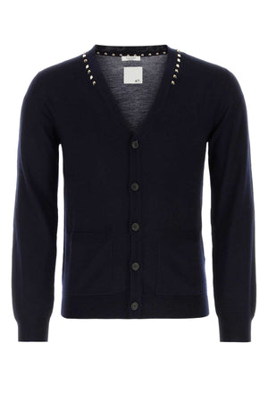 VALENTINO GARAVANI Midnight Blue Wool Cardigan for Men