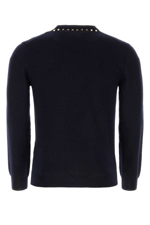 VALENTINO GARAVANI Midnight Blue Wool Cardigan for Men