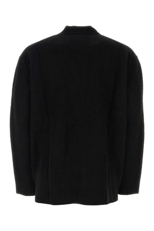 JIL SANDER Sophisticated Black Wool Knit Cardigan for Men