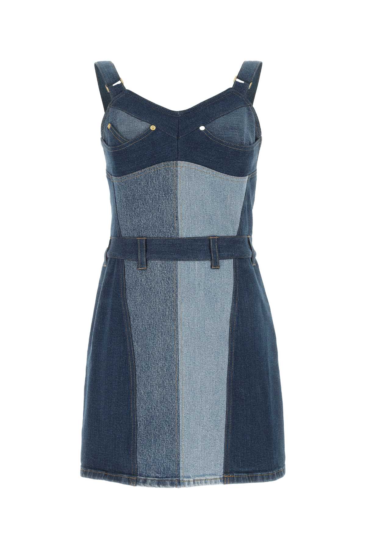 MARINE SERRE Denim Dungarees Dress - Women’s Mini Style