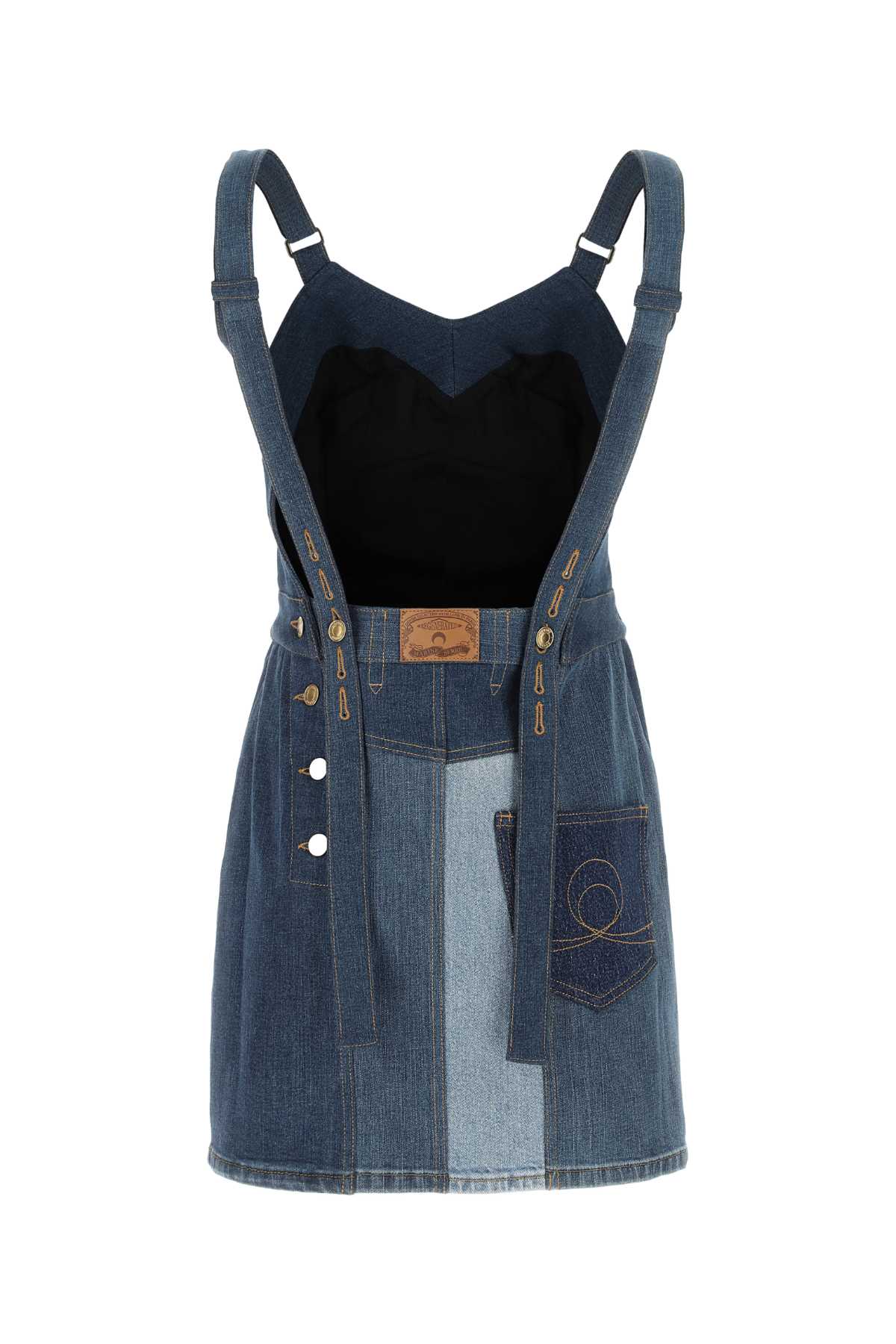 MARINE SERRE Denim Dungarees Dress - Women’s Mini Style