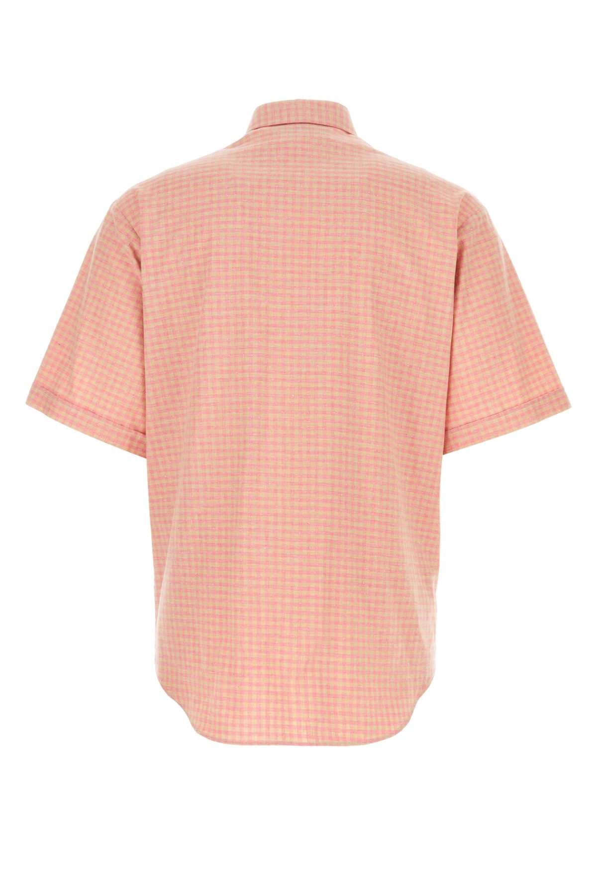 GUCCI Checked Embroidered Cotton Shirt for Men - 23S Collection