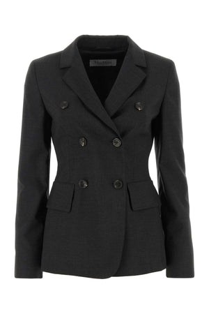 MAX MARA Graphite Wool Blazer for Women - Tailored Elegance