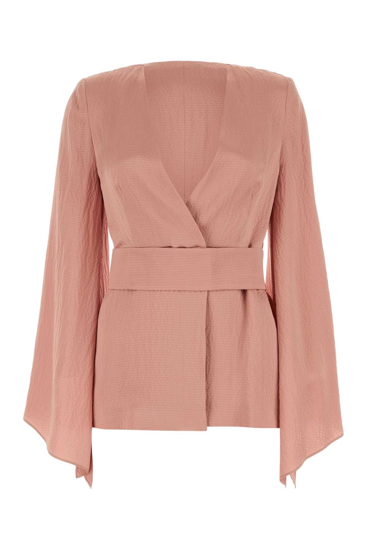 MAX MARA Satin Powder Pink Occhi Blouse